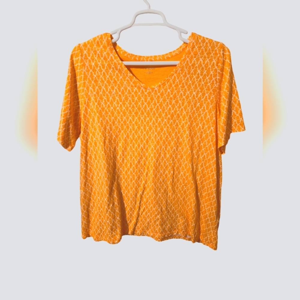 Catherines 1X 18-20 Orange & White Top